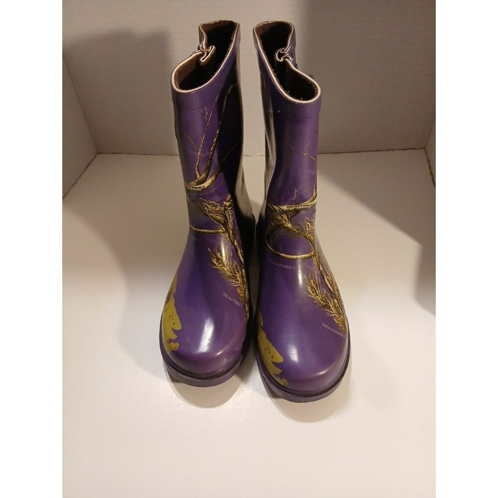 Realtree Girl Purple Camo Size 1 Rain Boots